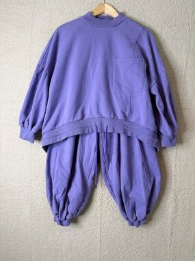 LIT Lavender Oversized Sweatshirt & Balloon Jogger Set Size M
